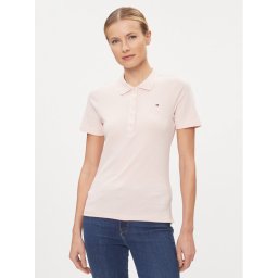 Tommy Hilfiger Pólóing 1985 WW0WW37823 Rózsaszín Slim Fit