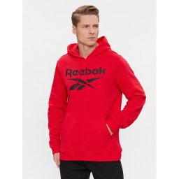 Reebok Pulóver Identity Fleece Stacked Logo Pullover Hoodie IM3281 Piros