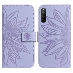 ART SUN FLOWER Pénztárca tok pánttal Sony Xperia 10 IV 5G lila