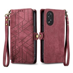 GEOM pénztárca tok Oppo A38 piros