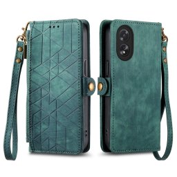 GEOM pénztárca tok Oppo A38 zöld színben