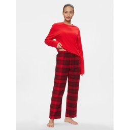 Calvin Klein Underwear Pizsama 000QS7036E Piros Relaxed Fit