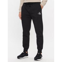 Calvin Klein Jeans Melegítő alsó Monologo J30J324685 Fekete Regular Fit