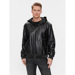 Hugo Bőrkabát Bennu-L 50498321 Fekete Regular Fit