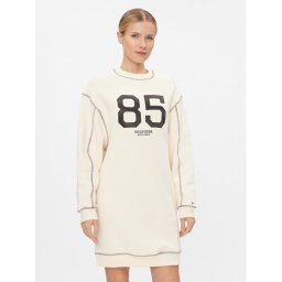Tommy Hilfiger Kötött ruha Varsity 85 WW0WW40614 Bézs Relaxed Fit