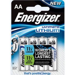 Elem, AA ceruza, 4 db, Lítium, ENERGIZER \Ultimate Lithium\ [4 db]