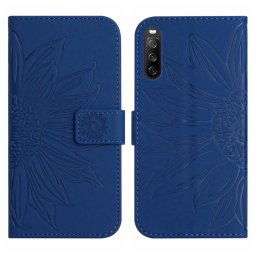 ART SUN FLOWER Pénztárca tok szíjjal Sony Xperia 10 IV 5G kék