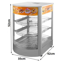3 Szintes Pizza Vagy Sütemény Melegentartó Szekrény (5201)