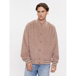 Guess Bomber dzseki Logo M4RL39 WFWS2 Bézs Regular Fit