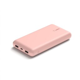 Belkin BOOST CHARGE USB-C hordozható akkumulátor, 20 000 mAh, 15 W, rózsaszín