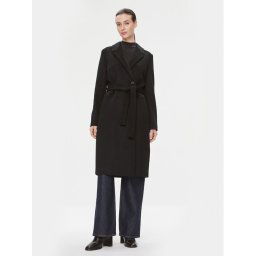 Calvin Klein Gyapjú kabát Essential K20K205937 Fekete Regular Fit