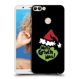 Fekete szilikon tok az alábbi mobiltelefonokra Huawei P Smart - Grinch 2