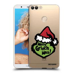 Átlátszó szilikon tok az alábbi mobiltelefonokra Huawei P Smart - Grinch 2