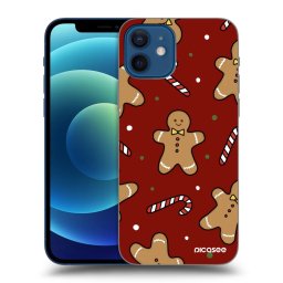 Fekete szilikon tok az alábbi mobiltelefonokra Apple iPhone 12 - Gingerbread 2