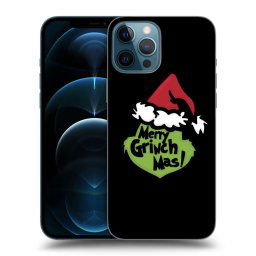 Fekete szilikon tok az alábbi mobiltelefonokra Apple iPhone 12 Pro Max - Grinch 2
