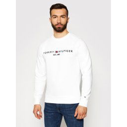Tommy Hilfiger Pulóver Logo MW0MW11596 Fehér Regular Fit
