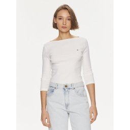 Tommy Hilfiger Blúz New Cody WW0WW40589 Fehér Slim Fit