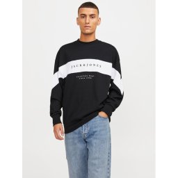 Jack&Jones Pulóver Etimo 12249979 Fekete Loose Fit