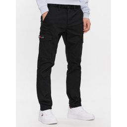 Tommy Jeans Szövet nadrág Austin DM0DM18341 Fekete Slim Fit