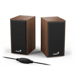 GENIUS hangszórók SP-HF180, 2.0, 6W, USB tápegység, 3,5 mm-es jack, fa, barna