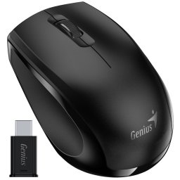 Genius NX-8006S Type-C, egér, vezeték nélküli, optikai, 1200DPI, 3 gomb, USB-C, fekete