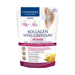Interherb Kollagén&Hyaluronsav Intense italpor narancs-citrus ízű 300g