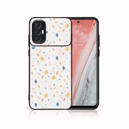 PROTEMIO MY ART Védőtok Tecno Spark 8 Pro ORANGE TERRAZZO (165) készülékhez