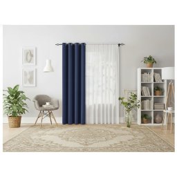 Sötétkék OXFORD LIGHT függöny 140x250 cm Felfüggesztés: Fém gyűrűk