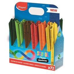 MAPED Színes ceruza készlet, ceruzatartó, háromszögletű, MAPED "Color'Peps INFINITY", 72 darabos készlet
