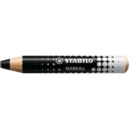 STABILO Táblaceruza fehértáblához, flipchartpapírhoz, kúpos, STABILO "MARKdry", fekete