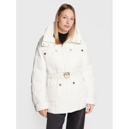 Pinko Pehelykabát Olga 1G18JC A082 Fehér Relaxed Fit