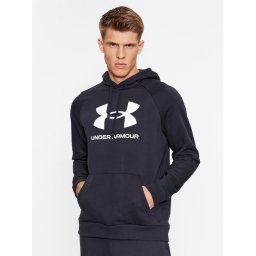 Under Armour Pulóver Ua Rival Fleece Logo Hd 1379758 Fekete Loose Fit