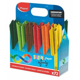 Színes ceruza készlet, ceruzatartó, háromszögletű, MAPED "Color'Peps INFINITY", 72 darabos készlet