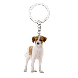 Akril Jack Russell kulcstartó