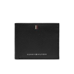 Tommy Hilfiger Nagyméretű férfi pénztárca Th Central Mini Cc Wallet AM0AM11854 Fekete