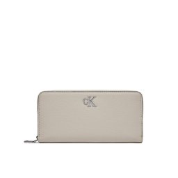Calvin Klein Jeans Nagy női pénztárca Minimal Monogram Zip Around K60K611269 Ekru