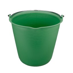 Vplast 15 l vödör kiöntővel zöld istálló állattartás etetés itatástechnológia etetőtálak