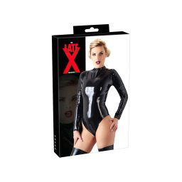 LATEX - hosszúujjú női body (fekete)