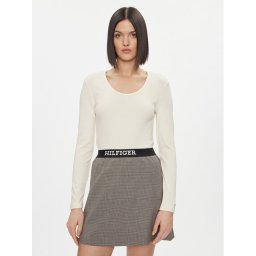 Tommy Hilfiger Blúz WW0WW41654 Bézs Slim Fit