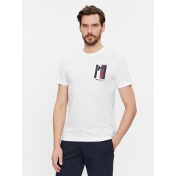Tommy Hilfiger Póló Emblem MW0MW33687 Fehér Slim Fit