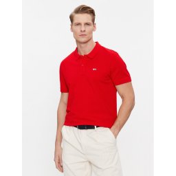 Tommy Jeans Pólóing DM0DM18312 Piros Slim Fit
