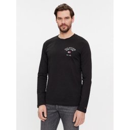 Tommy Hilfiger Hosszú ujjú Arch Varsity MW0MW34252 Fekete Regular Fit