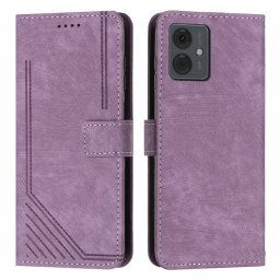 STRIPE Pénztárca tok szíjjal Motorola Moto G14 lila