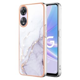 IMD MARBLE Védőburkolat Oppo A58 WHITE hez