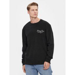 Tommy Jeans Pulóver Luxe DM0DM18296 Fekete Regular Fit