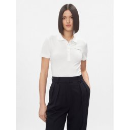 Tommy Hilfiger Pólóing Logo WW0WW41032 Fehér Slim Fit
