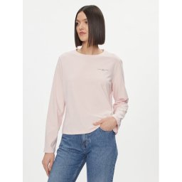 Tommy Hilfiger Blúz Mini Corp Logo WW0WW39784 Rózsaszín Relaxed Fit
