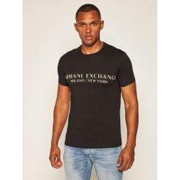 Armani Exchange Póló 8NZT72 Z8H4Z 1200 Fekete Slim Fit