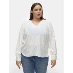 Vero Moda Curve Blúz Alva 10301890 Fehér Regular Fit