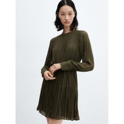 Mango Hétköznapi ruha Isabel 67020465 Zöld Regular Fit